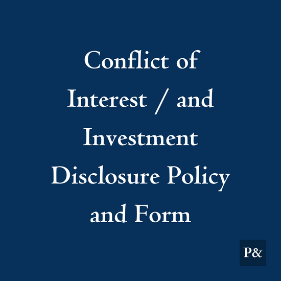 Conflict of Interest / and Investment Disclosure Policy and Form For Retail & FMCG