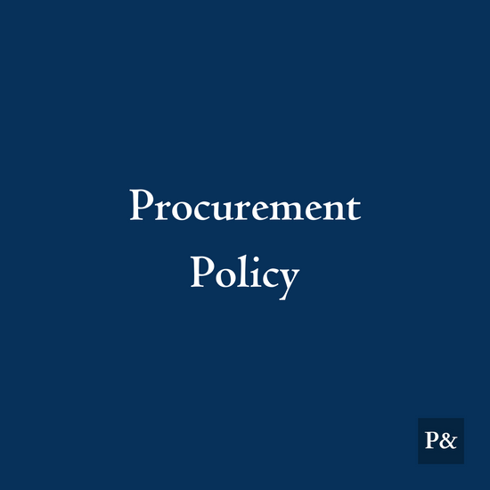 Procurement Policies and Procedures (Complete Set) For Hospitality